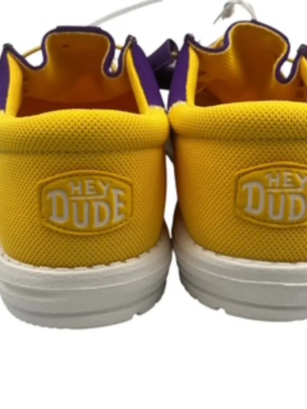NEW LSU Hey Dude Men’s Wally Funk Size 11 Tri Color Tiger Shoes NWT